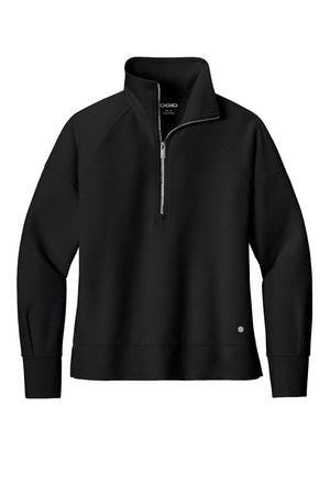 OGIO® Women’s Luuma 1/2-Zip - Blacktop