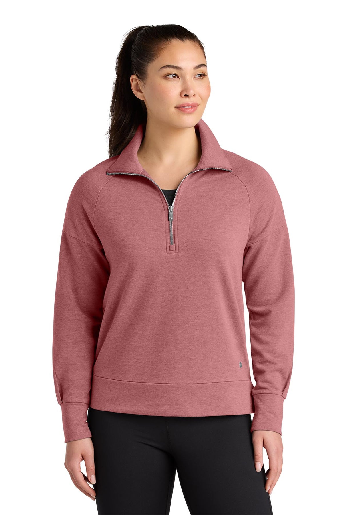 OGIO® Women’s Luuma 1/2-Zip - Desert Pink