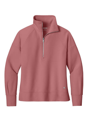 OGIO® Women’s Luuma 1/2-Zip - Desert Pink