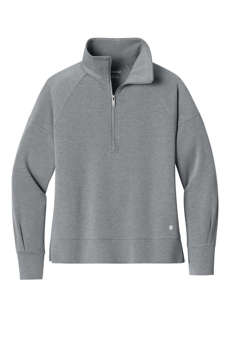 OGIO® Women’s Luuma 1/2-Zip - Petrol Grey Heather