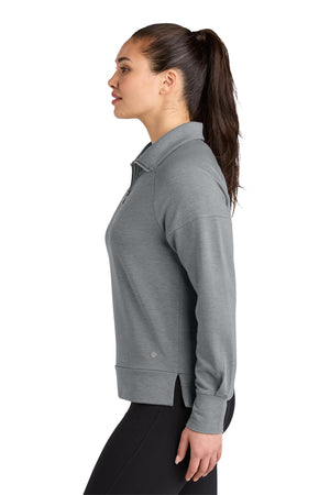 OGIO® Women’s Luuma 1/2-Zip - Petrol Grey Heather