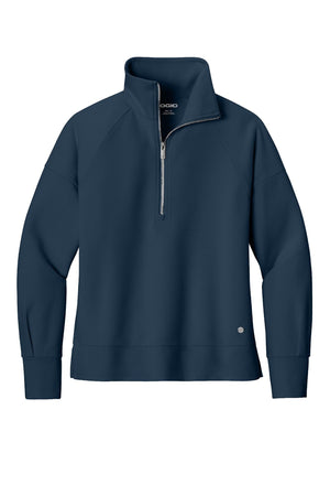 OGIO® Women’s Luuma 1/2-Zip - River Blue Navy