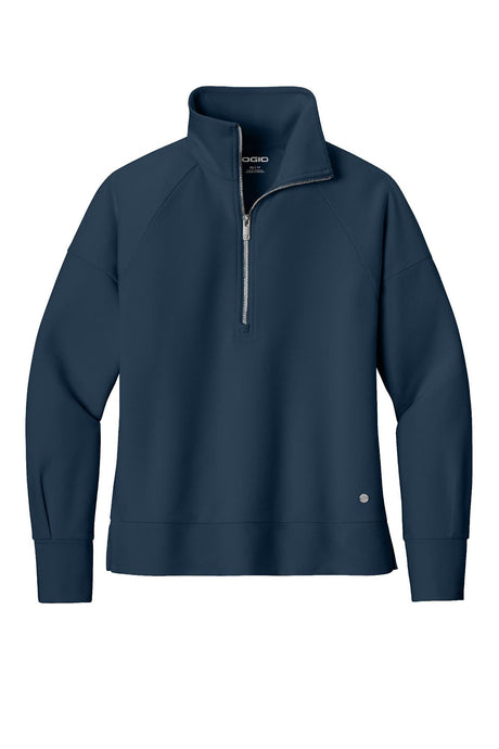 OGIO® Women’s Luuma 1/2-Zip - River Blue Navy