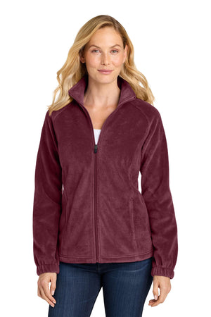 Port Authority® Women's Plush Fleece Full-Zip Jacket - Club Burgundy