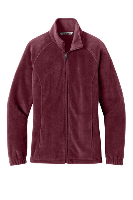 Port Authority® Women's Plush Fleece Full-Zip Jacket - Club Burgundy