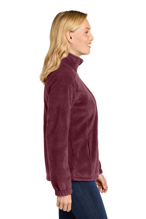 Port Authority® Women's Plush Fleece Full-Zip Jacket - Club Burgundy
