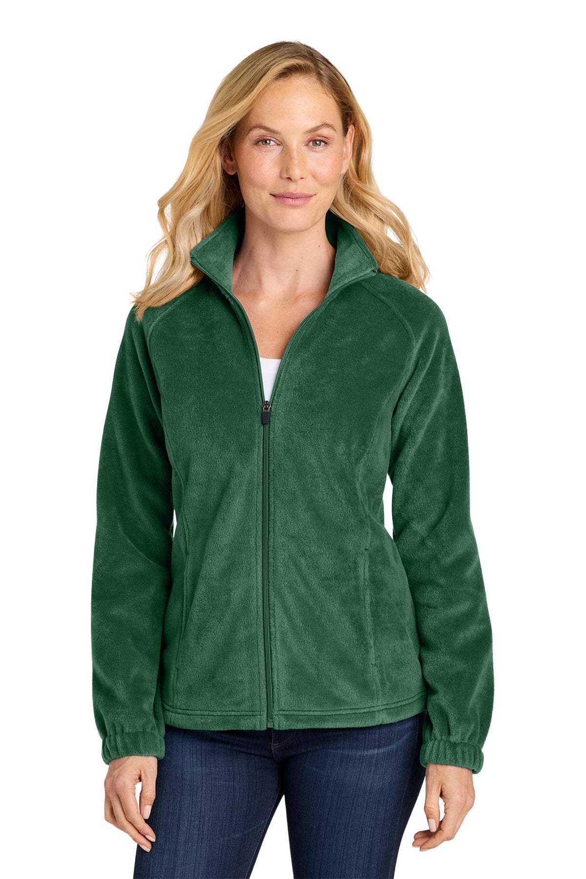 Port Authority® Women's Plush Fleece Full-Zip Jacket - Dark Green