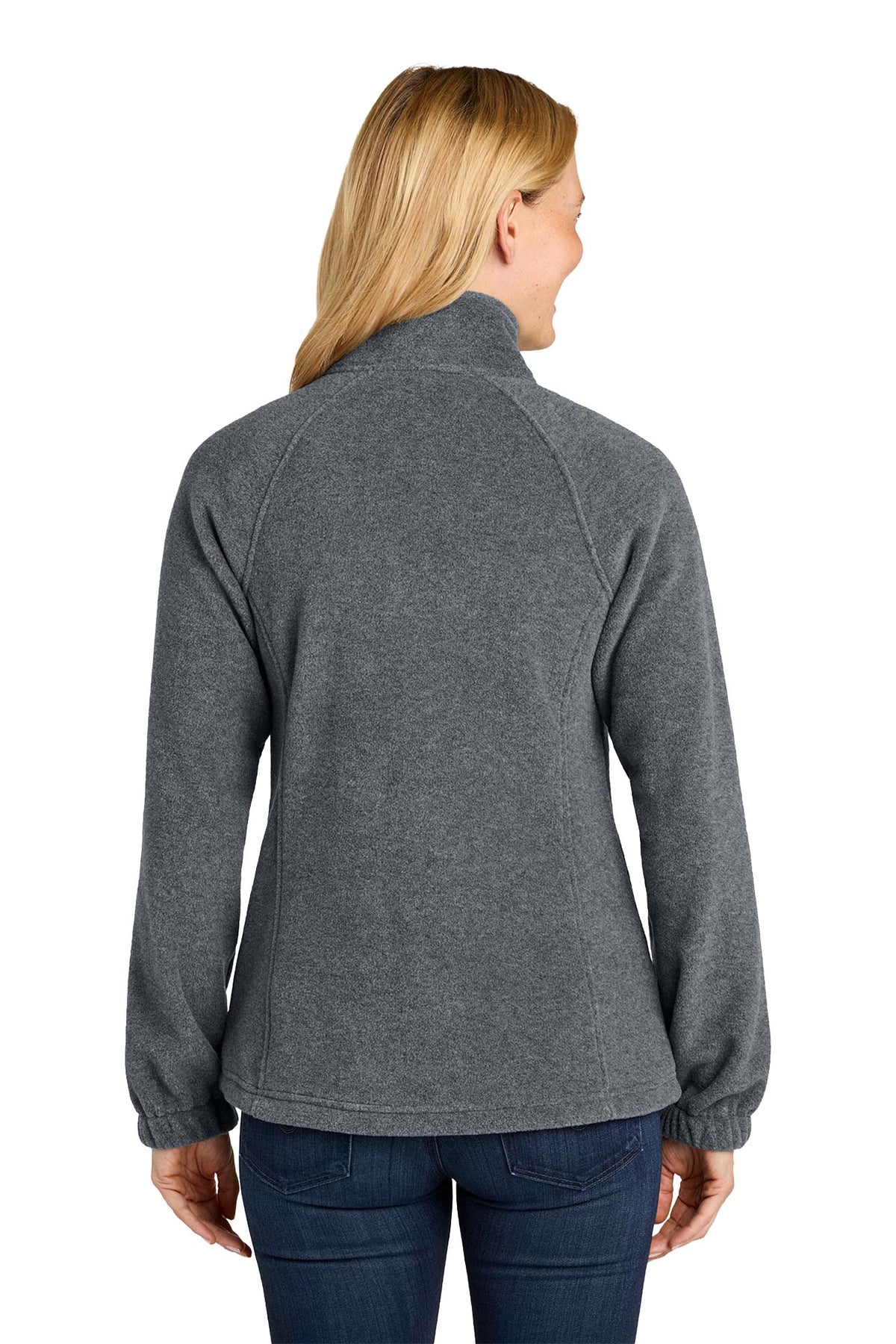 Port Authority® Women's Plush Fleece Full-Zip Jacket - Storm Grey Heather