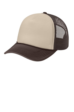 Port Authority® Foam Truck’N Cap - Stone/Coffee Bean/Coffee Bean