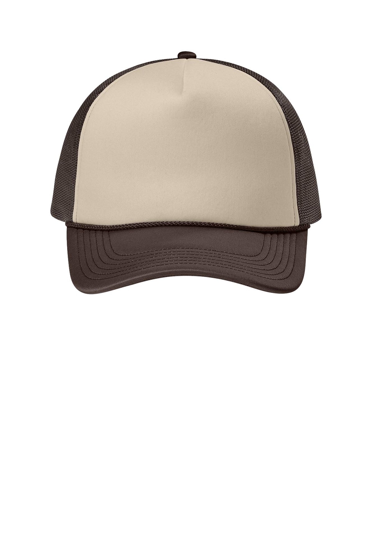 Port Authority® Foam Truck’N Cap - Stone/Coffee Bean/Coffee Bean