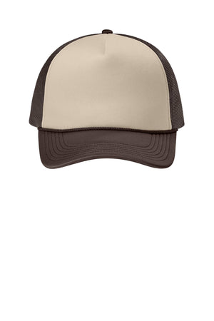 Port Authority® Foam Truck’N Cap - Stone/Coffee Bean/Coffee Bean