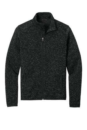 Port Authority® Sweater Fleece Jacket - Black Heather