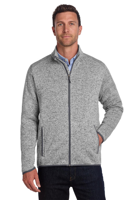 Port Authority® Sweater Fleece Jacket - Grey Heather