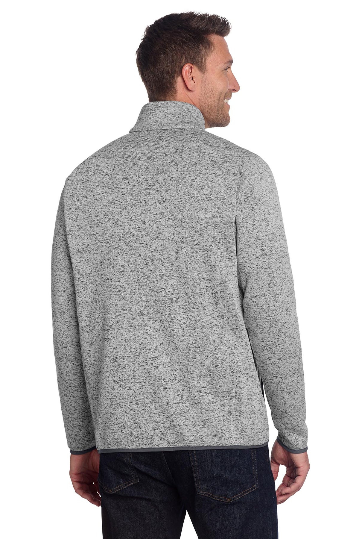 Port Authority® Sweater Fleece Jacket - Grey Heather