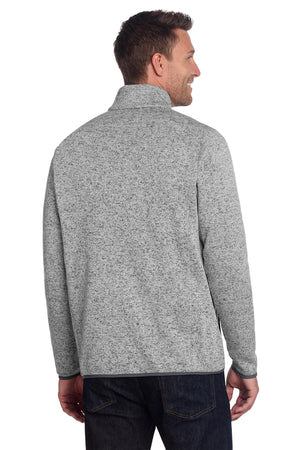Port Authority® Sweater Fleece Jacket - Grey Heather