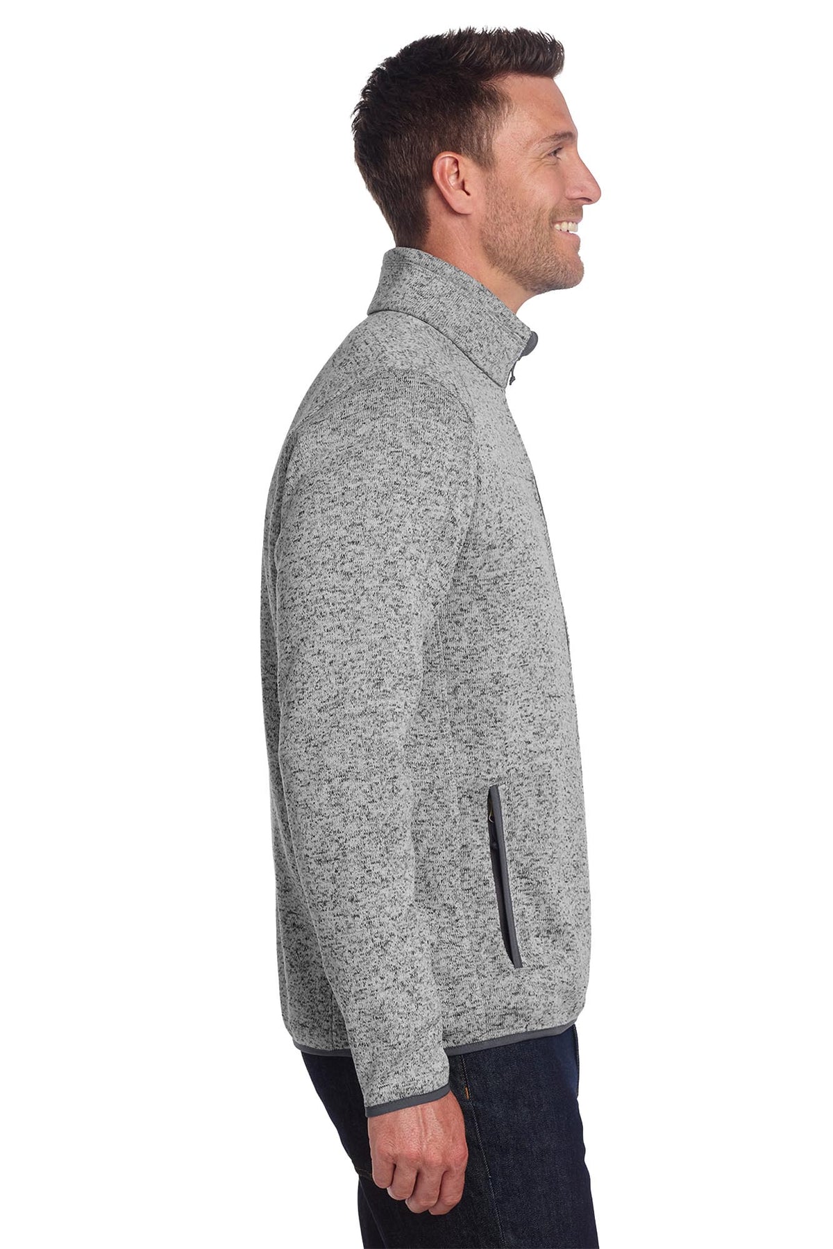 Port Authority® Sweater Fleece Jacket - Grey Heather