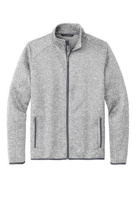 Port Authority® Sweater Fleece Jacket - Grey Heather