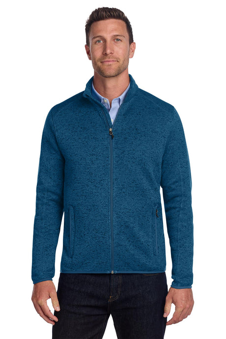 Port Authority® Sweater Fleece Jacket - Medium Blue Heather