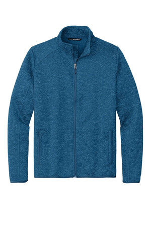Port Authority® Sweater Fleece Jacket - Medium Blue Heather