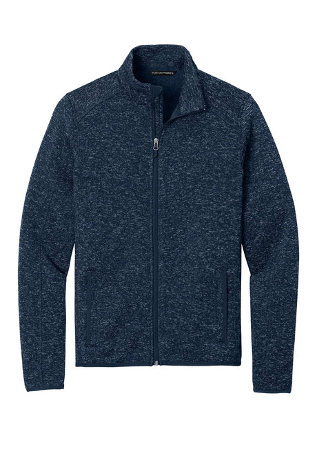 Port Authority® Sweater Fleece Jacket - River Blue Navy Heather