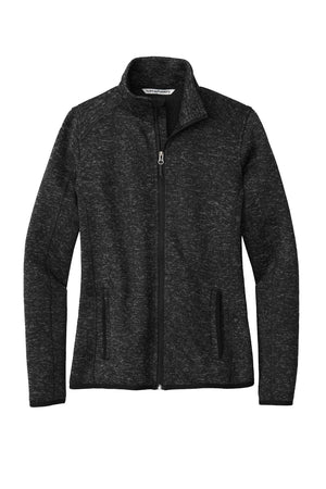 Port Authority® Women's Sweater Fleece Jacket - Black Heather