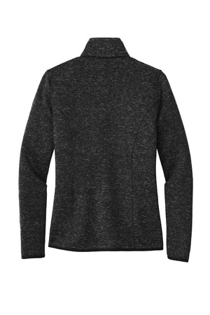 Port Authority® Women's Sweater Fleece Jacket - Black Heather