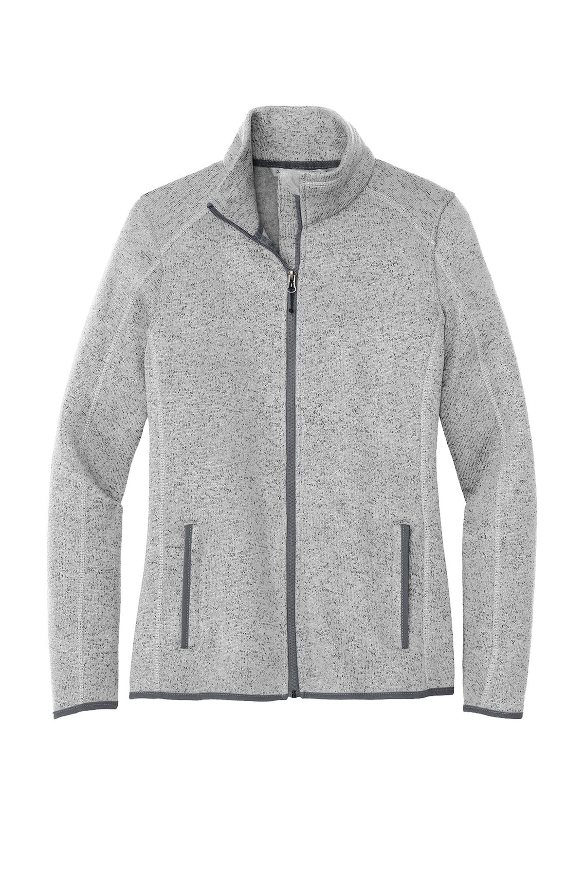 Port Authority® Women's Sweater Fleece Jacket - Grey Heather