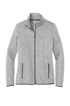 Port Authority® Women's Sweater Fleece Jacket - Grey Heather