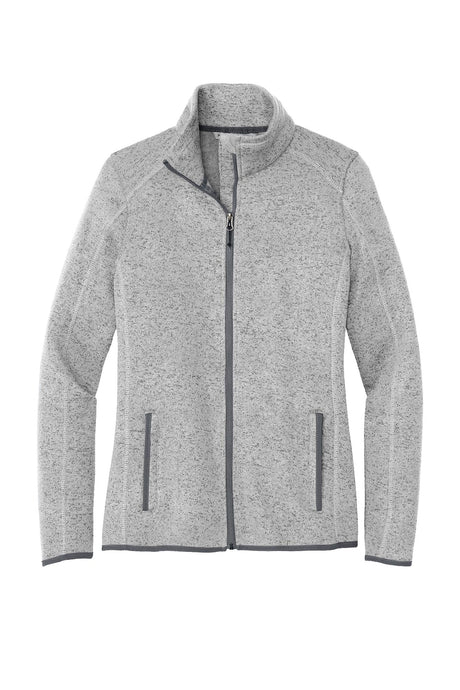 Port Authority® Women's Sweater Fleece Jacket - Grey Heather