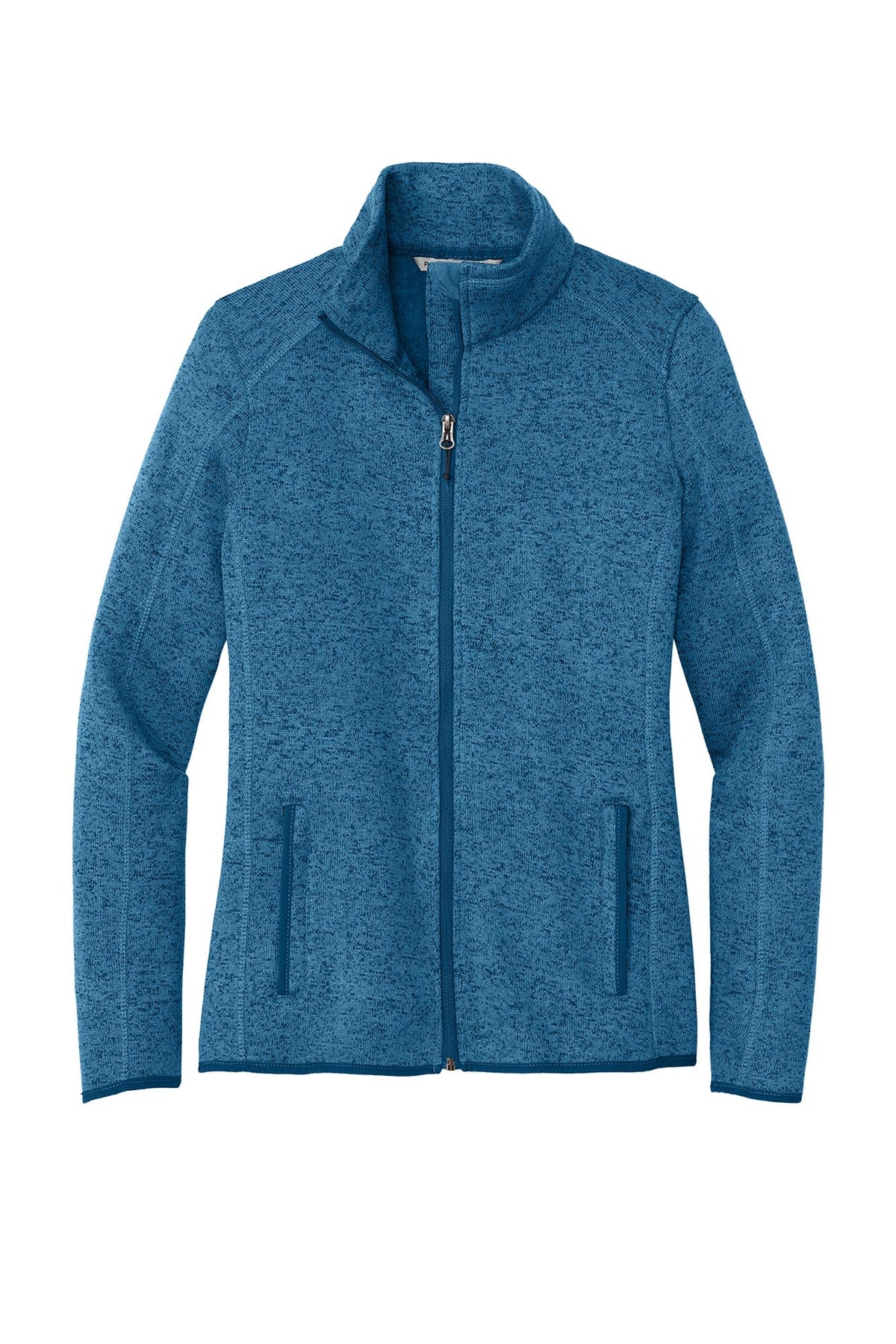 Port Authority® Women's Sweater Fleece Jacket - Medium Blue Heather