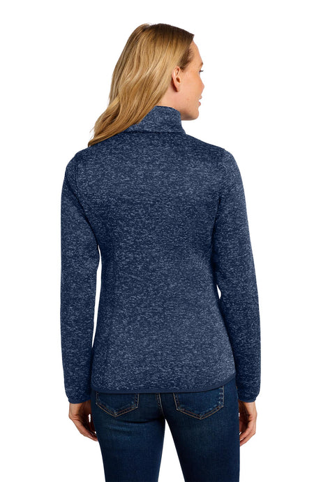 Port Authority® Women's Sweater Fleece Jacket - River Blue Navy Heather