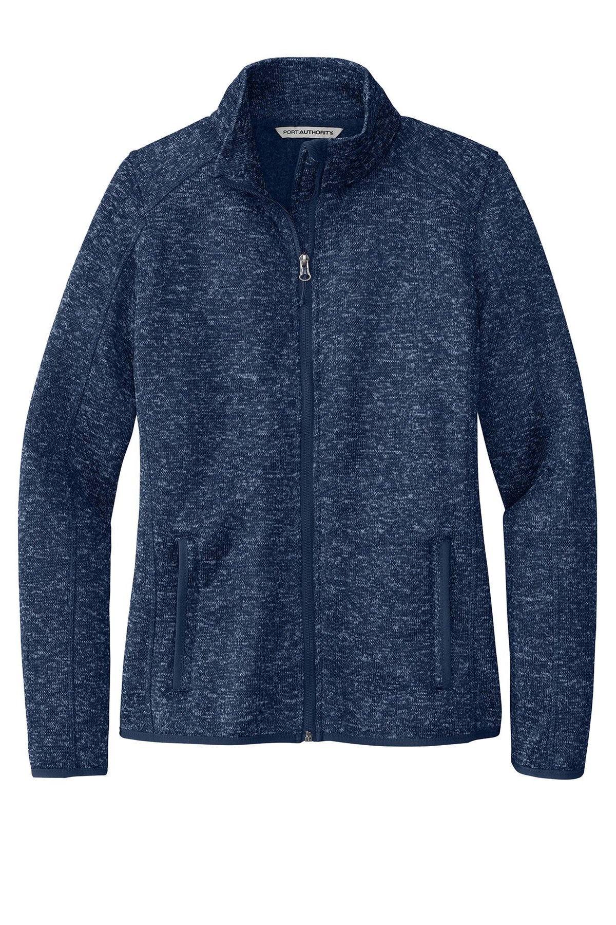 Port Authority® Women's Sweater Fleece Jacket - River Blue Navy Heather