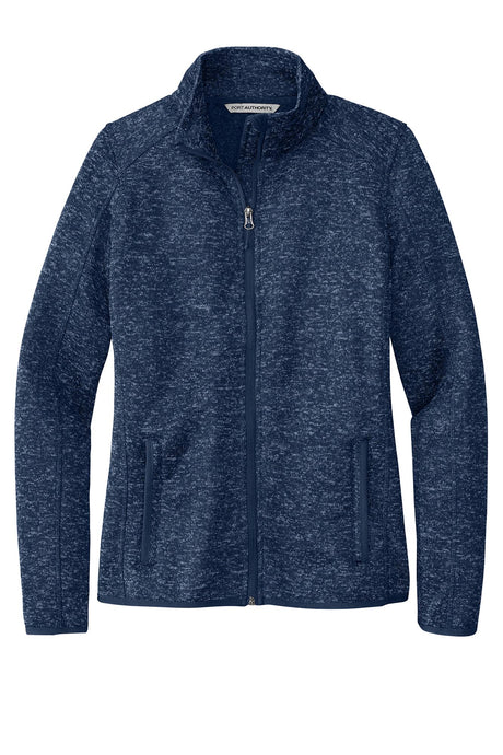 Port Authority® Women's Sweater Fleece Jacket - River Blue Navy Heather