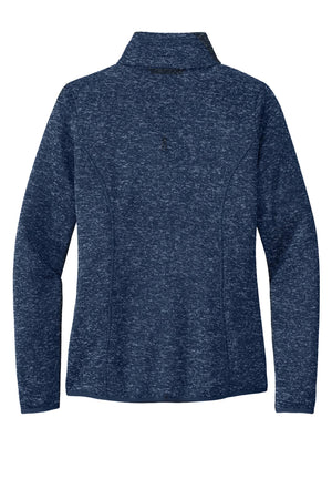 Port Authority® Women's Sweater Fleece Jacket - River Blue Navy Heather