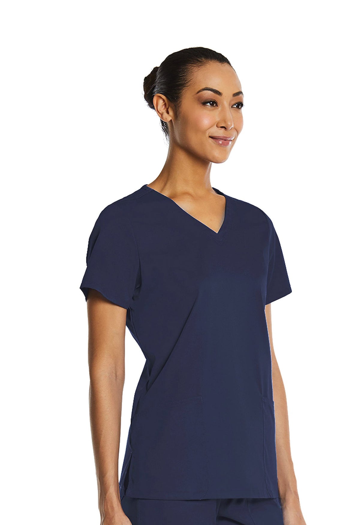 Elements Originals Women's Basic 2-Pocket V-Neck Scrub Top