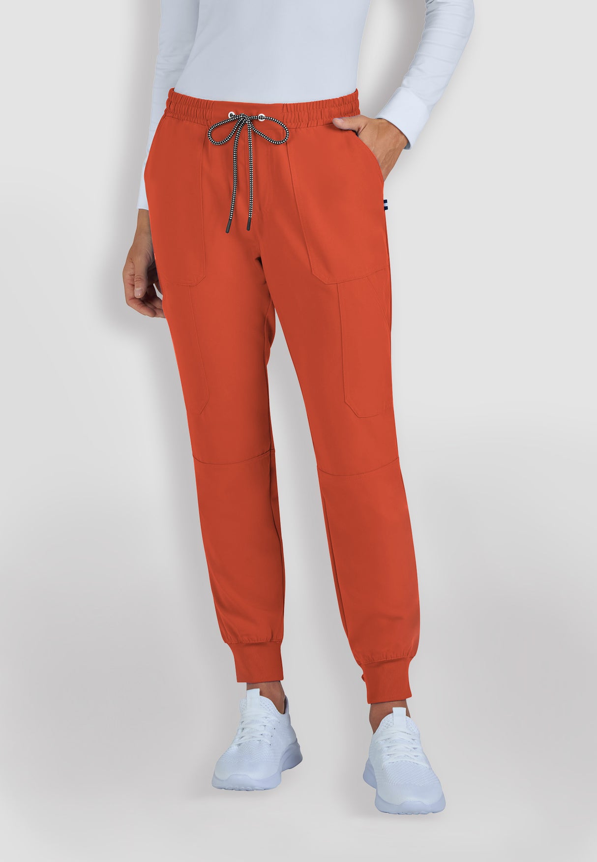 koi™ Next Gen Women's 7-Pocket Good Vibe Jogger - Burnt Umber