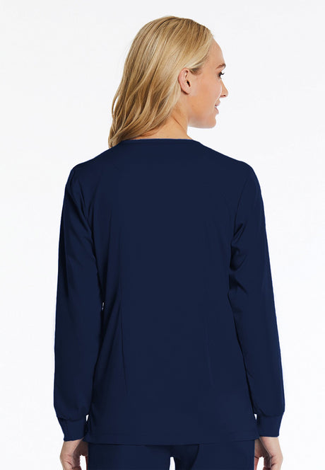 Elements by Alexanders Uniforms Women's 3-Pocket 4-Way Stretch Snap Button Scrub Jacket