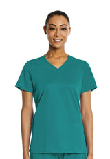 Elements Originals Women's Basic 2-Pocket V-Neck Scrub Top