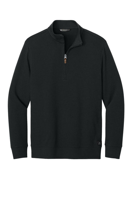 TravisMathew Men's Waffle 1/4-Zip - Black