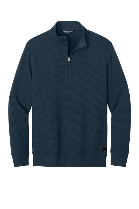TravisMathew Men's Waffle 1/4-Zip - Total Eclipse