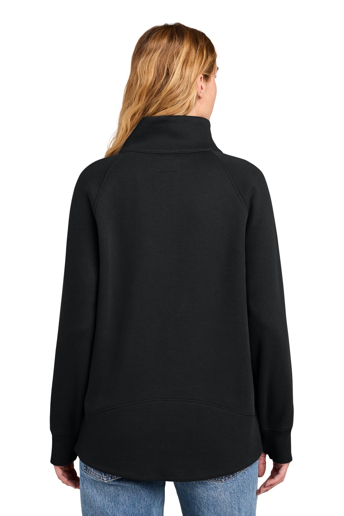 New Era® Women’s Heritage Fleece 1/2-Zip - Black