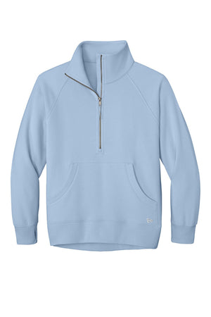 New Era® Women’s Heritage Fleece 1/2-Zip - Cloud Blue