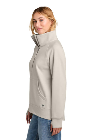 New Era® Women’s Heritage Fleece 1/2-Zip - Soft Beige