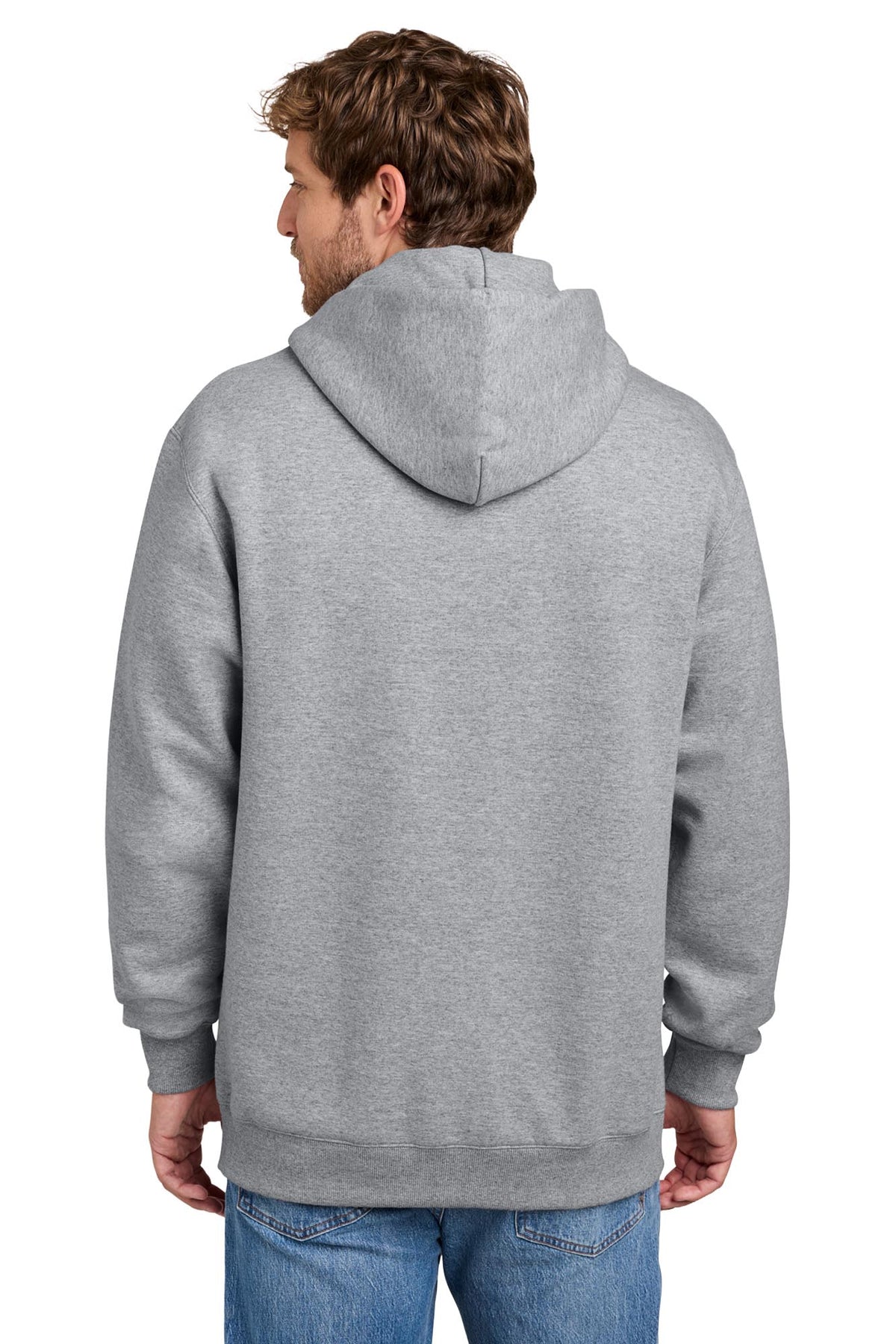 Port & Co® Men's Foundation Fleece Pullover Hooded Sweatshirt - Athletic Heather