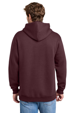 Port & Co® Men's Foundation Fleece Pullover Hooded Sweatshirt - Athletic Maroon