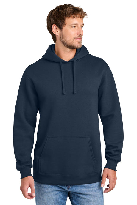 Port & Co® Men's Foundation Fleece Pullover Hooded Sweatshirt - Deep Navy