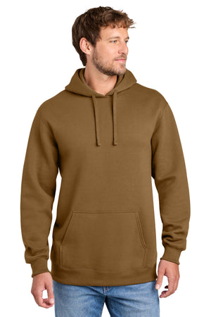 Port & Co® Men's Foundation Fleece Pullover Hooded Sweatshirt - Duck Brown