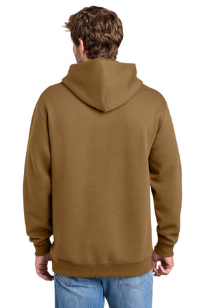 Port & Co® Men's Foundation Fleece Pullover Hooded Sweatshirt - Duck Brown