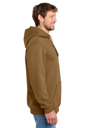 Port & Co® Men's Foundation Fleece Pullover Hooded Sweatshirt - Duck Brown
