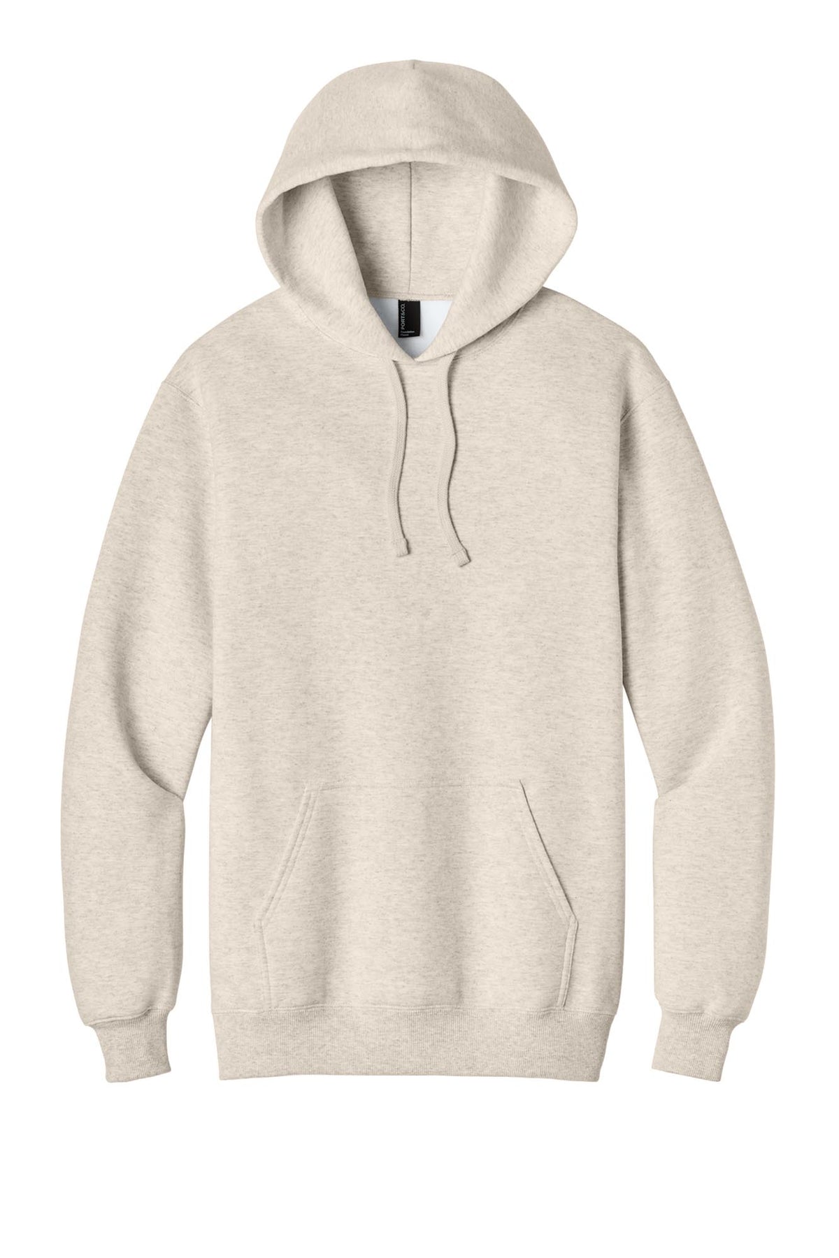 Port & Co® Men's Foundation Fleece Pullover Hooded Sweatshirt - Oat Heather